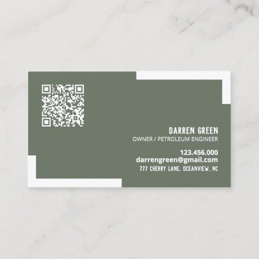 Ölindustrie QR Visitenkarte (Rückseite)