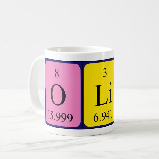 Oline Periodenname Tasse (Vorderseite Links)
