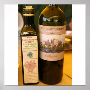 Olio d'oliva e vino poster