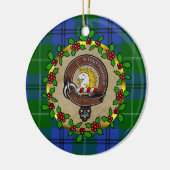 Oliphant Abzeichen & Tartan Personalisierte Weihna Keramik Ornament (Links)