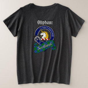 Oliphant-Clan-Abzeichen Damen Rücken Große Größe T-Shirt
