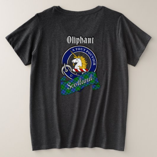 Oliphant Clan Badge Women's Back Große Größe T-Shirt (Design Rückseite)
