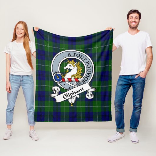 Oliphant Modern Clan Abzeichen Tartan Kariert Fleecedecke (Beispiel)