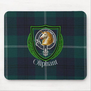 Oliphant Schottischer Clan Tartan und Wappen Mousepad