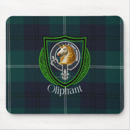 Oliphant Scottish Clan Tartan and Crest Mousepad