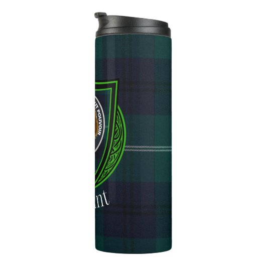Oliphant Scottish Clan Tartan & Crest Thermosbecher (Nach rechts gedreht)