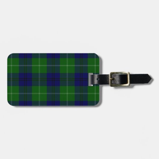 Oliphant tartan blue kariert gepäckanhänger (Vorderseite horizontal)