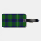 Oliphant tartan blue kariert gepäckanhänger (Rückseite horizontal)