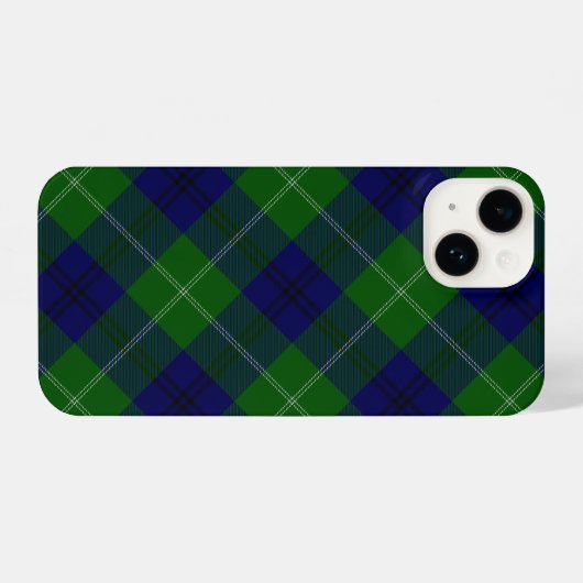 Oliphant tartan blue kariert iPhone hülle (Rückseite (Horizontal))