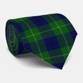 Oliphant tartan blue kariert krawatte (Gerollt)