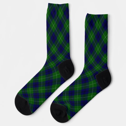 Oliphant tartan blue kariert socken (Linkes Detail)