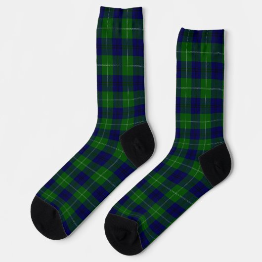 Oliphant tartan blue kariert socken (Linkes Detail)