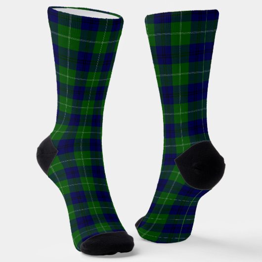 Oliphant tartan blue kariert socken (Gewinkelt)