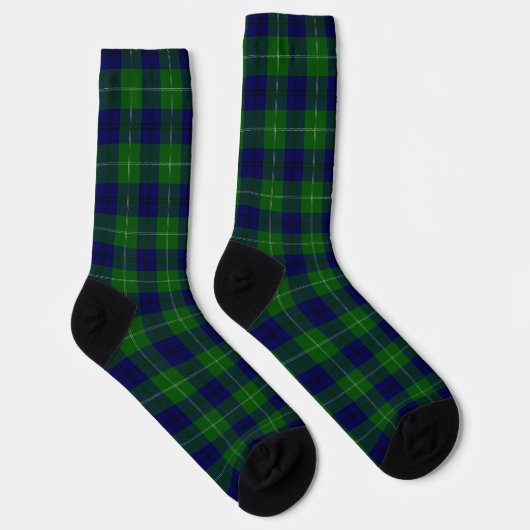 Oliphant tartan blue kariert socken (Rechts)