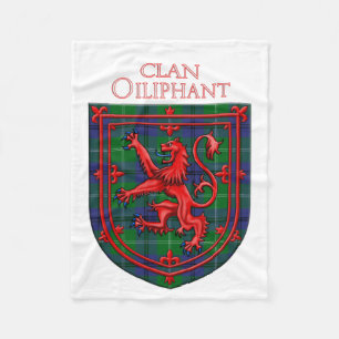 Oliphant Tartan Scottish Kariert Lion Rampant Fleecedecke
