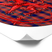 Oliphant Tartan Scottish Kariert Lion Rampant Poster (Ecke)