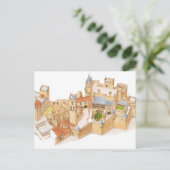 Olite Castle. Navarra Spanien Postkarte (Stehend Vorderseite)