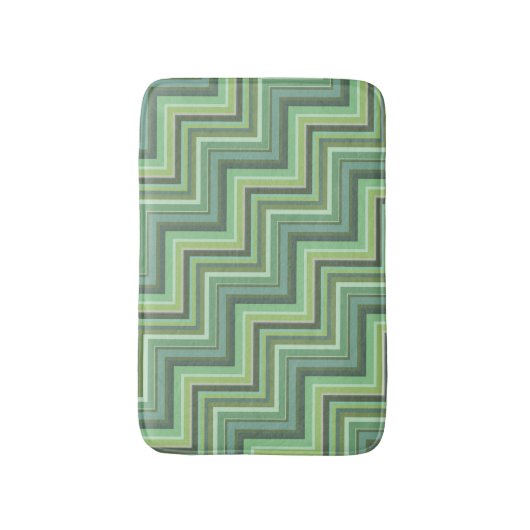Oliv Green Stripes Pattern Badematte (Vorderseite Vertikal)