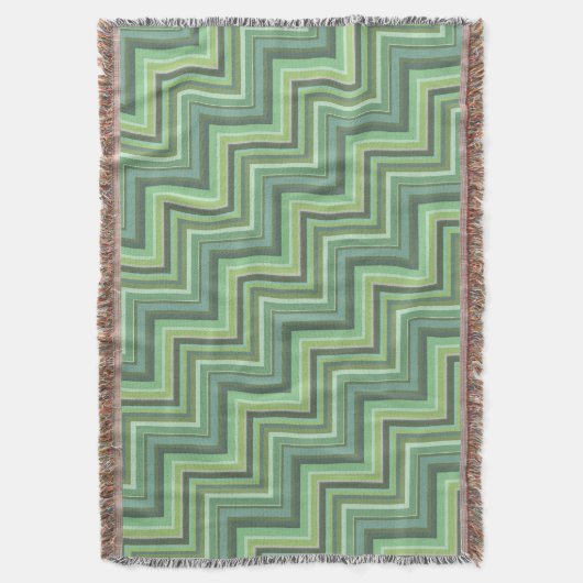Oliv Green Stripes Pattern Decke (Vorderseite Vertikal)