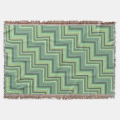 Oliv Green Stripes Pattern Decke (Vorderseite)