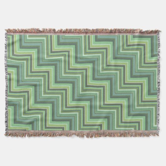 Oliv Green Stripes Pattern Decke (Vorderseite)