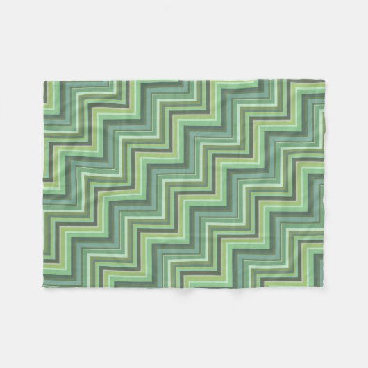 Oliv Green Stripes Pattern Fleecedecke (Vorderseite (Horizontal))