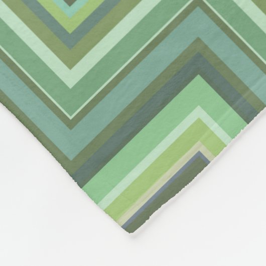 Oliv Green Stripes Pattern Fleecedecke (Ecke)