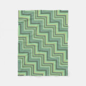Oliv Green Stripes Pattern Fleecedecke (Vorderseite)