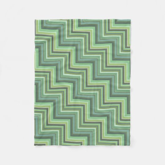 Oliv Green Stripes Pattern Fleecedecke (Vorderseite)