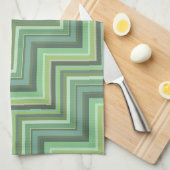 Oliv Green Stripes Pattern Geschirrtuch (Viertel Falte)