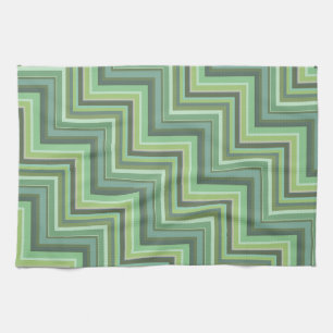Oliv Green Stripes Pattern Geschirrtuch