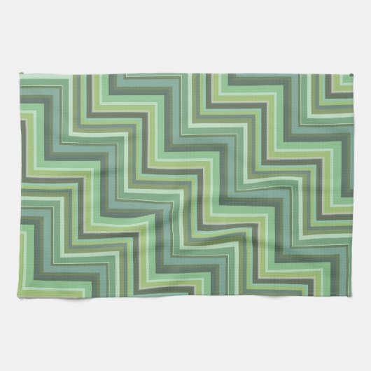 Oliv Green Stripes Pattern Geschirrtuch (Horizontal)