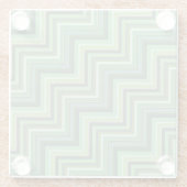 Oliv Green Stripes Pattern Glasuntersetzer (Rückseite)