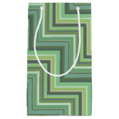 Oliv Green Stripes Pattern Kleine Geschenktüte (Vorderseite)