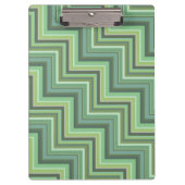 Oliv Green Stripes Pattern Klemmbrett (Vorderseite)