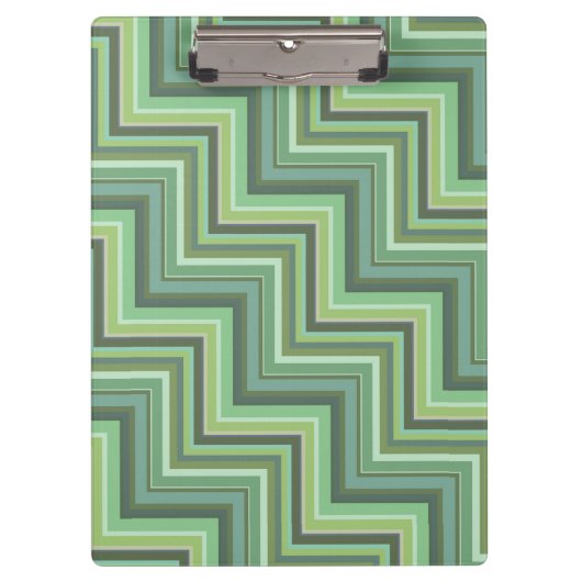Oliv Green Stripes Pattern Klemmbrett (Vorderseite)
