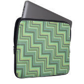 Oliv Green Stripes Pattern Laptopschutzhülle (Vorne Rechts)