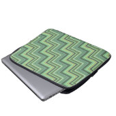 Oliv Green Stripes Pattern Laptopschutzhülle (Vorne Knopf)