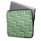 Oliv Green Stripes Pattern Laptopschutzhülle (Vorderseite Links)