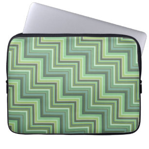 Oliv Green Stripes Pattern Laptopschutzhülle