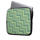 Oliv Green Stripes Pattern Laptopschutzhülle (Vorderseite Links)
