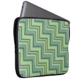 Oliv Green Stripes Pattern Laptopschutzhülle (Vorne Rechts)