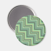 Oliv Green Stripes Pattern Magnet (Vorderseite/Rückseite)
