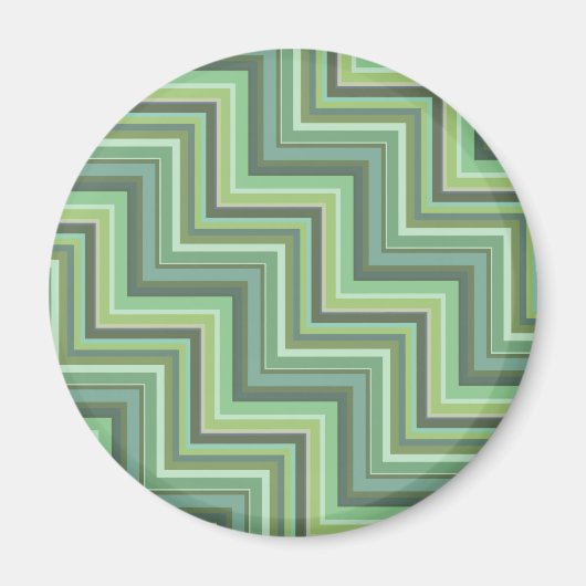 Oliv Green Stripes Pattern Magnet (Vorne)