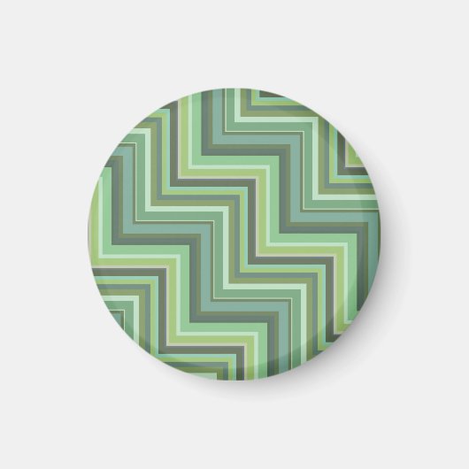 Oliv Green Stripes Pattern Magnet (Vorne)