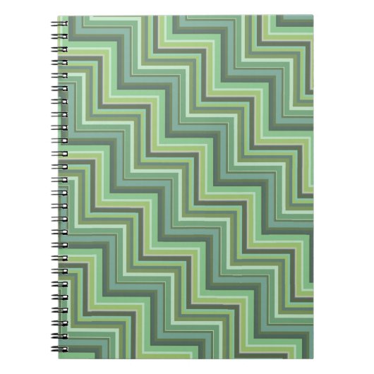 Oliv Green Stripes Pattern Notizblock (Vorderseite)