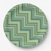 Oliv Green Stripes Pattern Pappteller (Vorderseite)