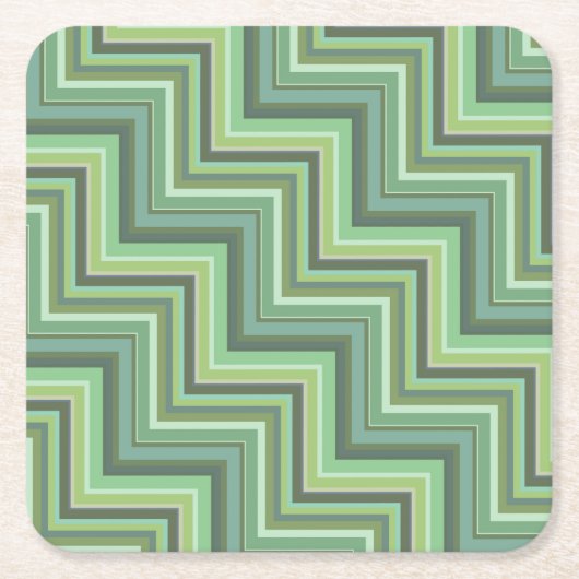 Oliv Green Stripes Pattern Rechteckiger Pappuntersetzer (Vorderseite)