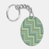 Oliv Green Stripes Pattern Schlüsselanhänger (Vorderseite links)