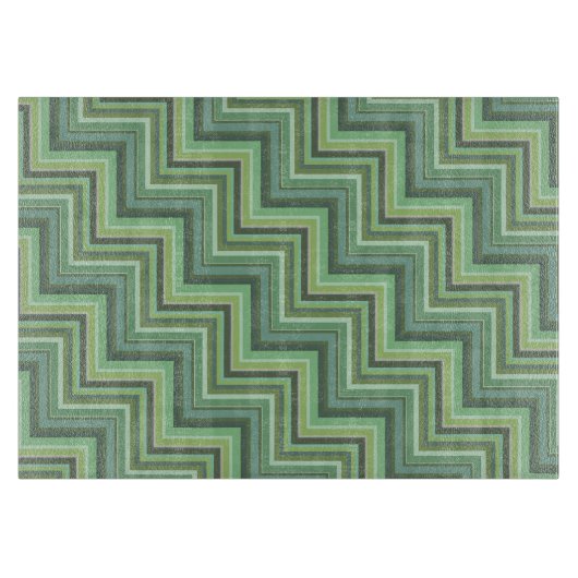 Oliv Green Stripes Pattern Schneidebrett (Vorderseite)